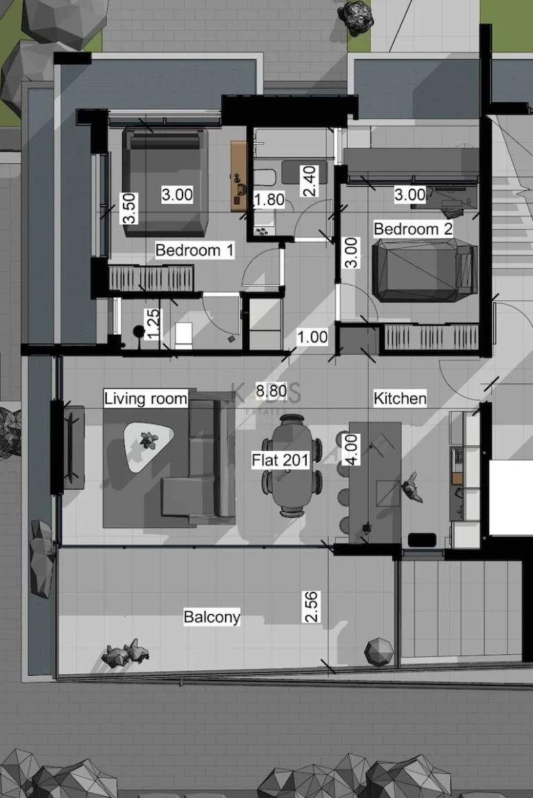 Average Price for 2 Bedroom Apartment in Cyprus