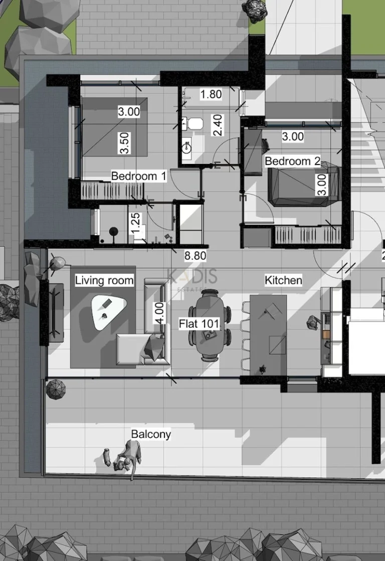Average Price for 2 Bedroom Apartment in Cyprus