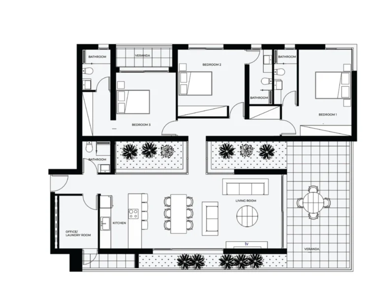 Average Price for 3 Bedroom Apartment in Nicosia
