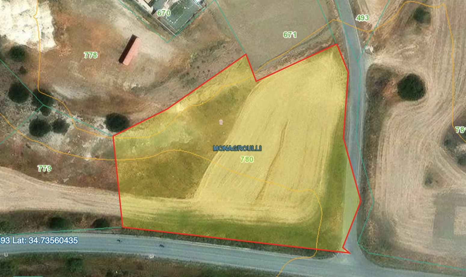 5,853m² Plot for Sale in Monagroulli, Limassol District