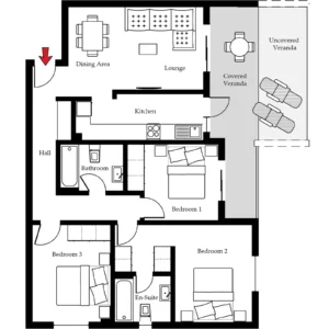 3 Bedroom Apartment for Sale in Paphos – Agios Theodoros