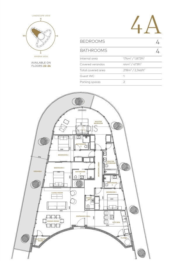 Average Price for 2 Bedroom Apartment in Famagusta
