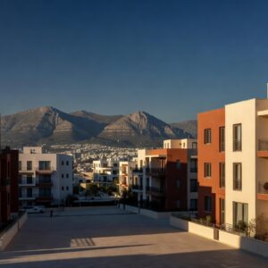 Modern apartment buildings in Nicosia city centre, Cyprus