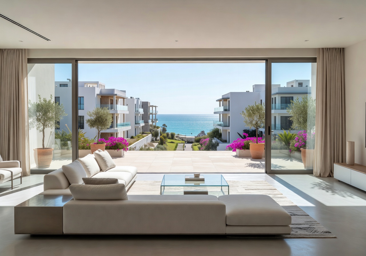 Houses for Rent in Limassol: Complete 2026 Guide 2 Spacious modern house living room with garden patio in Limassol Cyprus