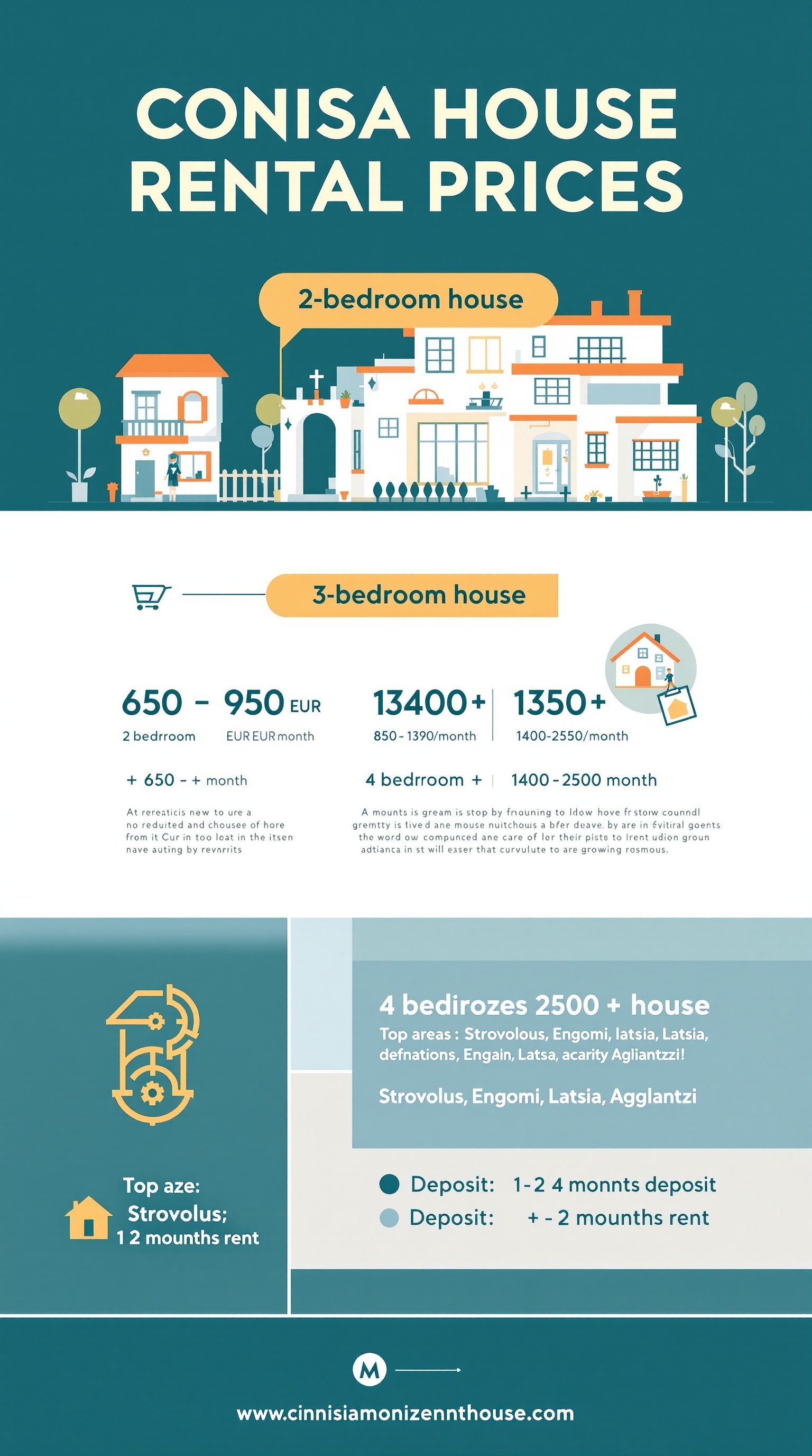 Houses for Rent in Nicosia: Complete 2026 Guide 1 Nicosia house rental prices by neighbourhood — infographic 2026