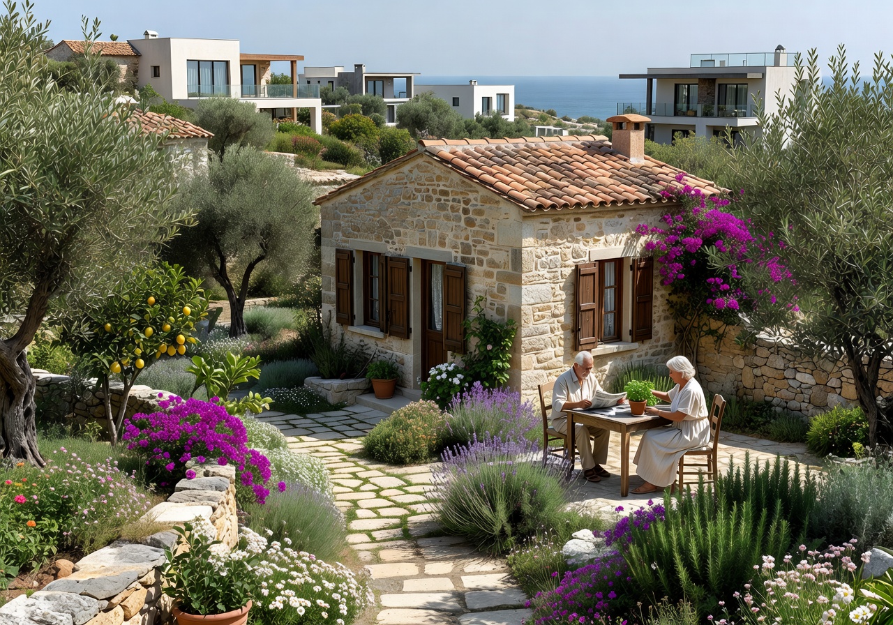 Traditional stone house in Cyprus - popular retirement property choice