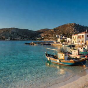 Latchi harbour and Mediterranean coastline in Paphos Cyprus