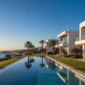 Luxury villa with pool overlooking the Mediterranean sea in Limassol Cyprus