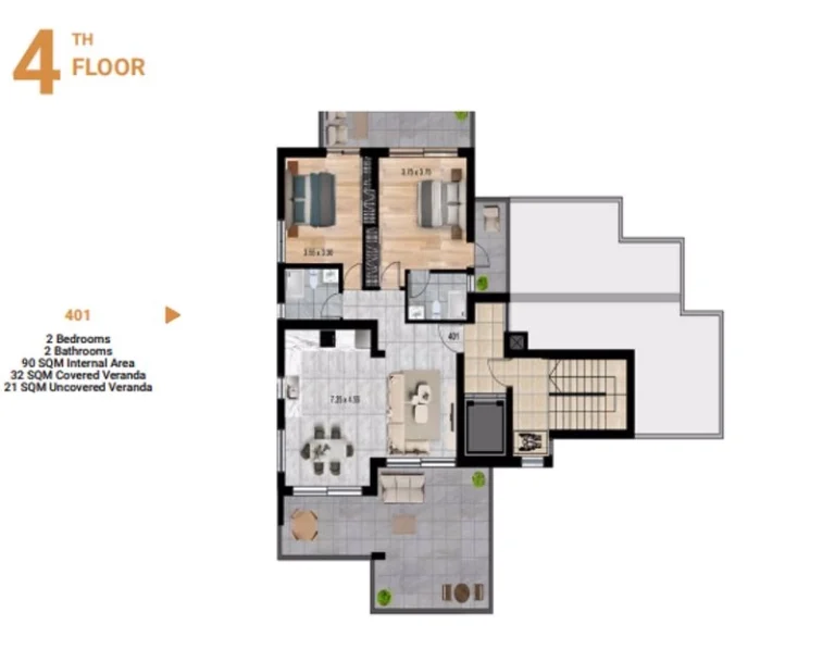 Average Price for 2 Bedroom Apartment in Limassol