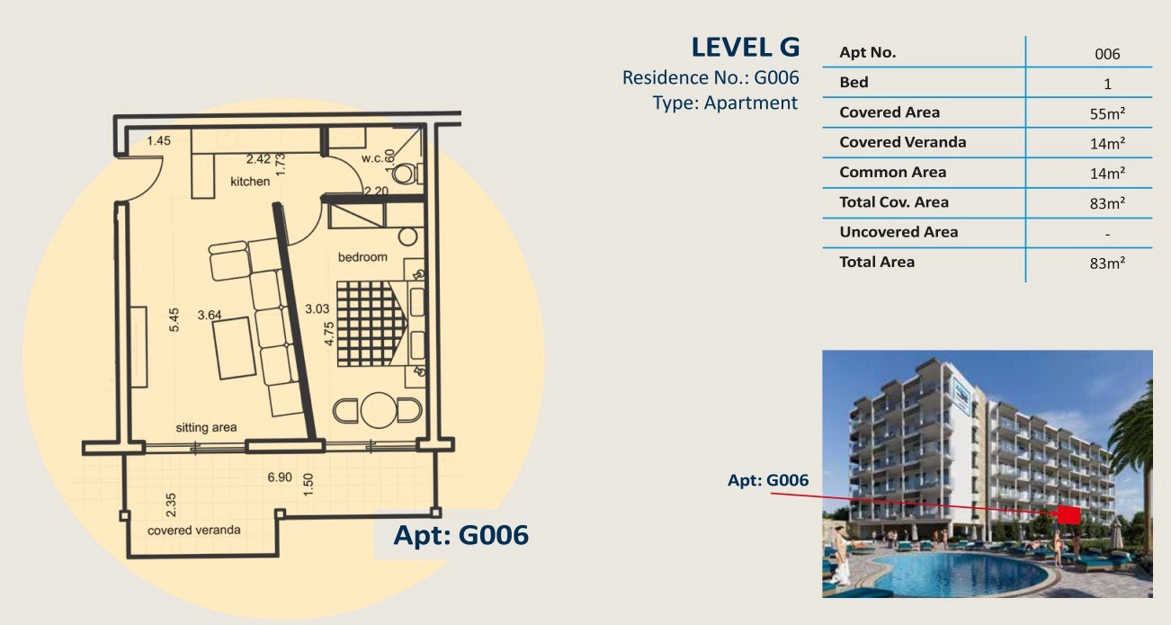 1 Bedroom Apartment for Sale in Mouttagiaka Tourist Area, Limassol District