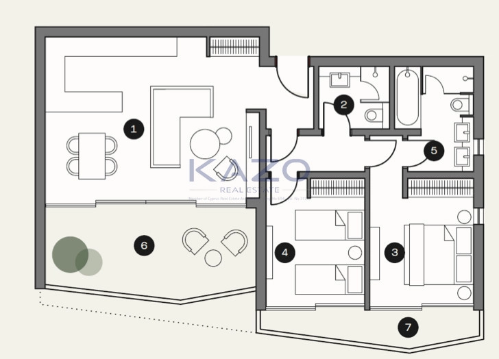 2 Bedroom Apartment for Rent in Asomatos, Limassol District