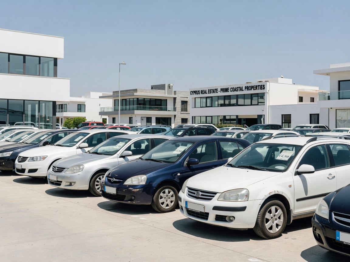 Buying a Car in Cyprus: The Complete 2026 Guide for New Residents 1 Rows of used cars for sale at a Cyprus dealership forecourt