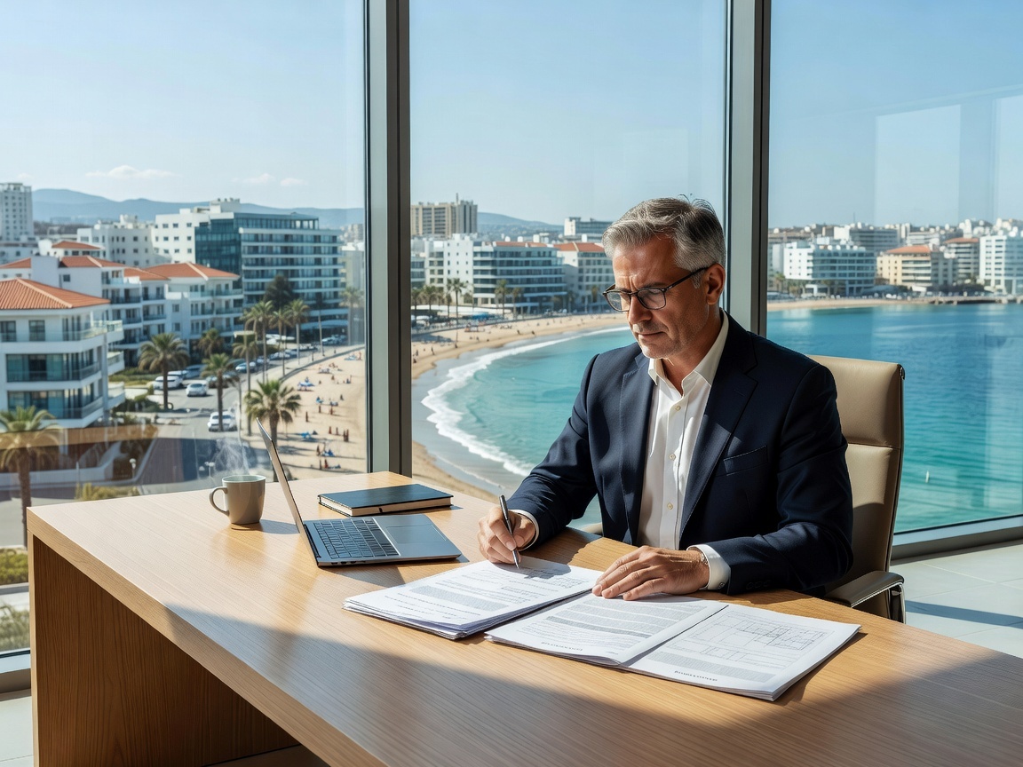 Cyprus Tax Residency in 2026: The 60-Day Rule, Non-Dom Status & Property 2 Person reviewing Cyprus tax residency documents at a desk