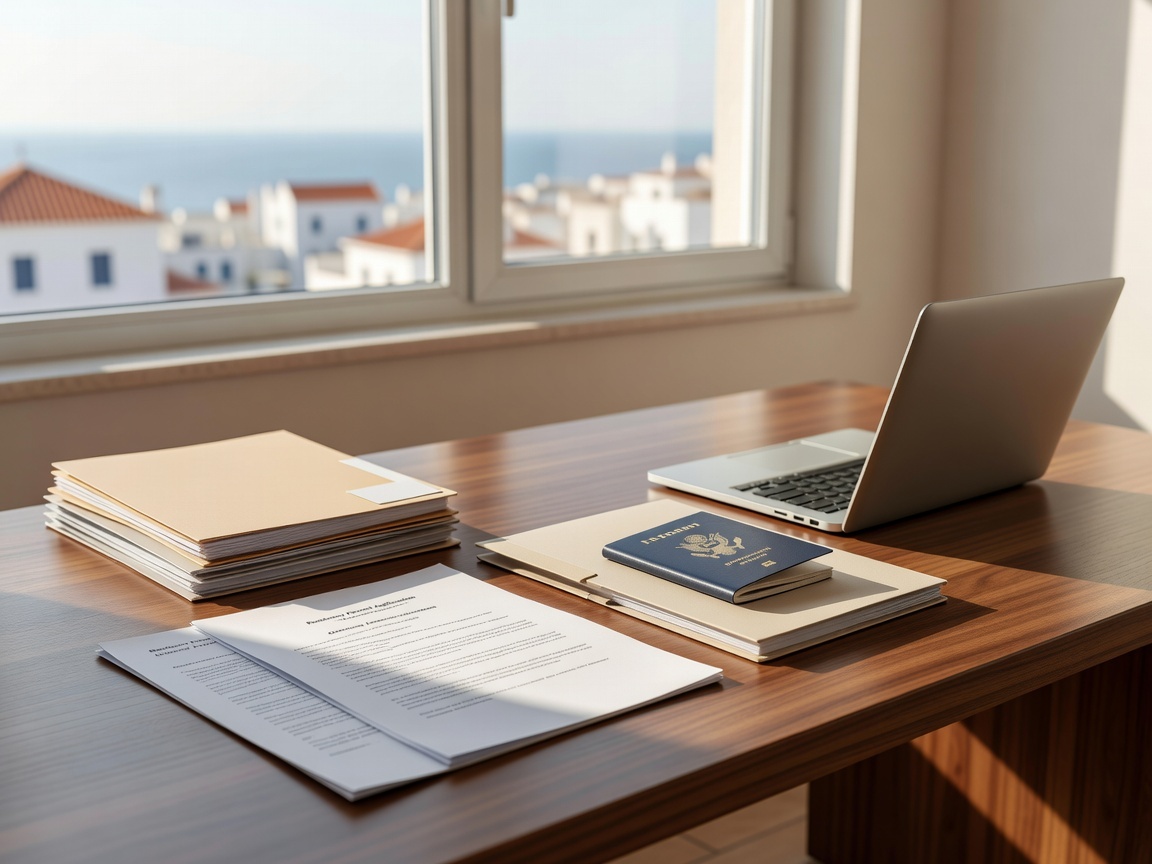 Cyprus Yellow Slip: The Complete 2026 Guide for EU Citizens 1 Official Cyprus residency documents and passport arranged on a desk