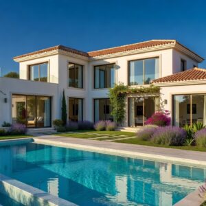 Mediterranean villa in Cyprus at golden hour, representing home insurance protection