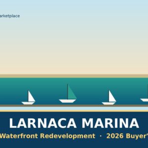 Larnaca Marina waterfront with sailing boats, Cyprus