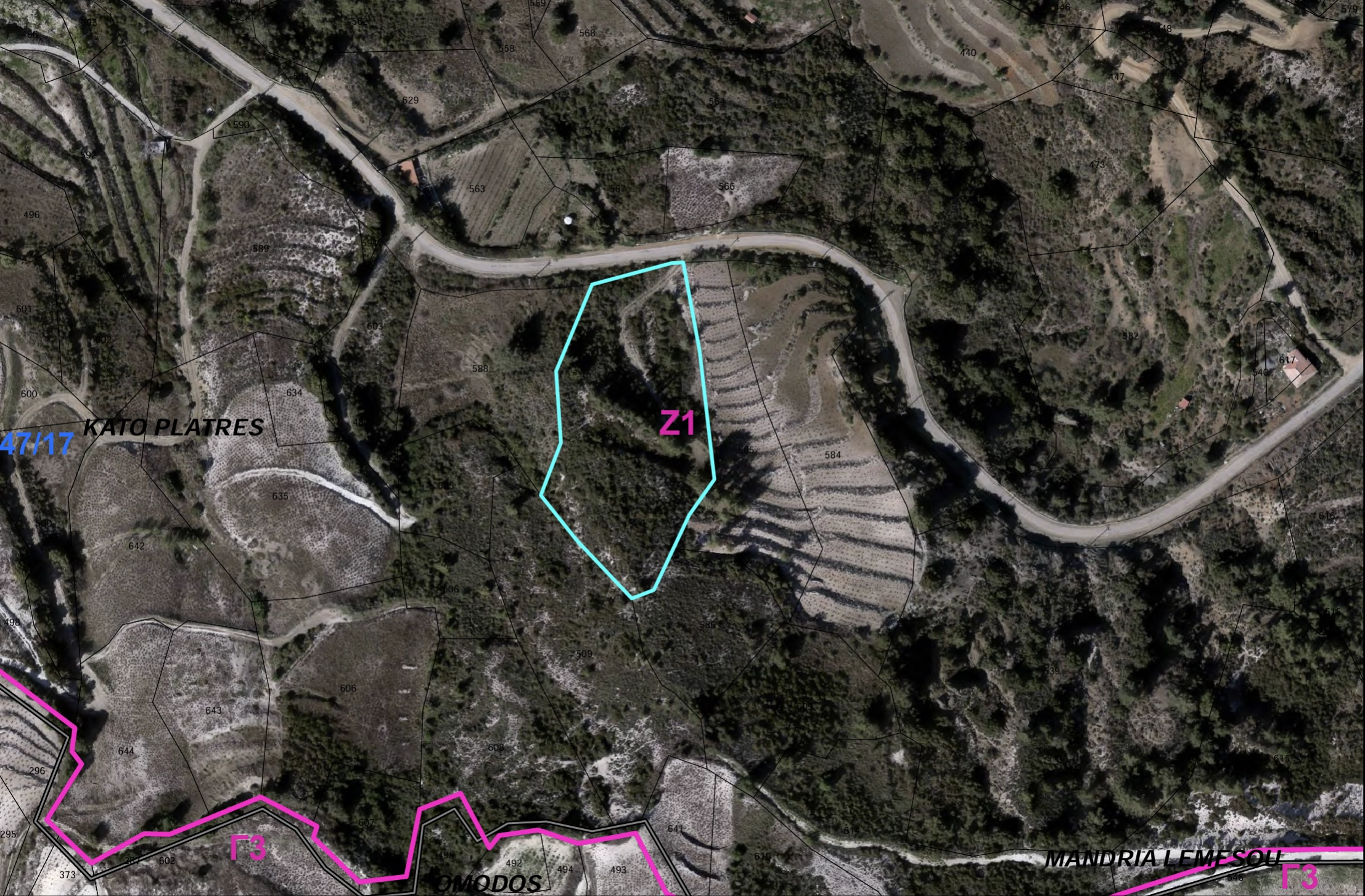 7,024m² Plot for Sale in Kato Platres, Limassol District