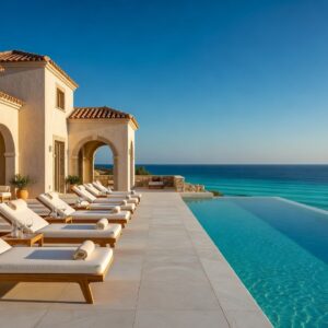 Luxury Airbnb villa in Cyprus with private pool overlooking the sea