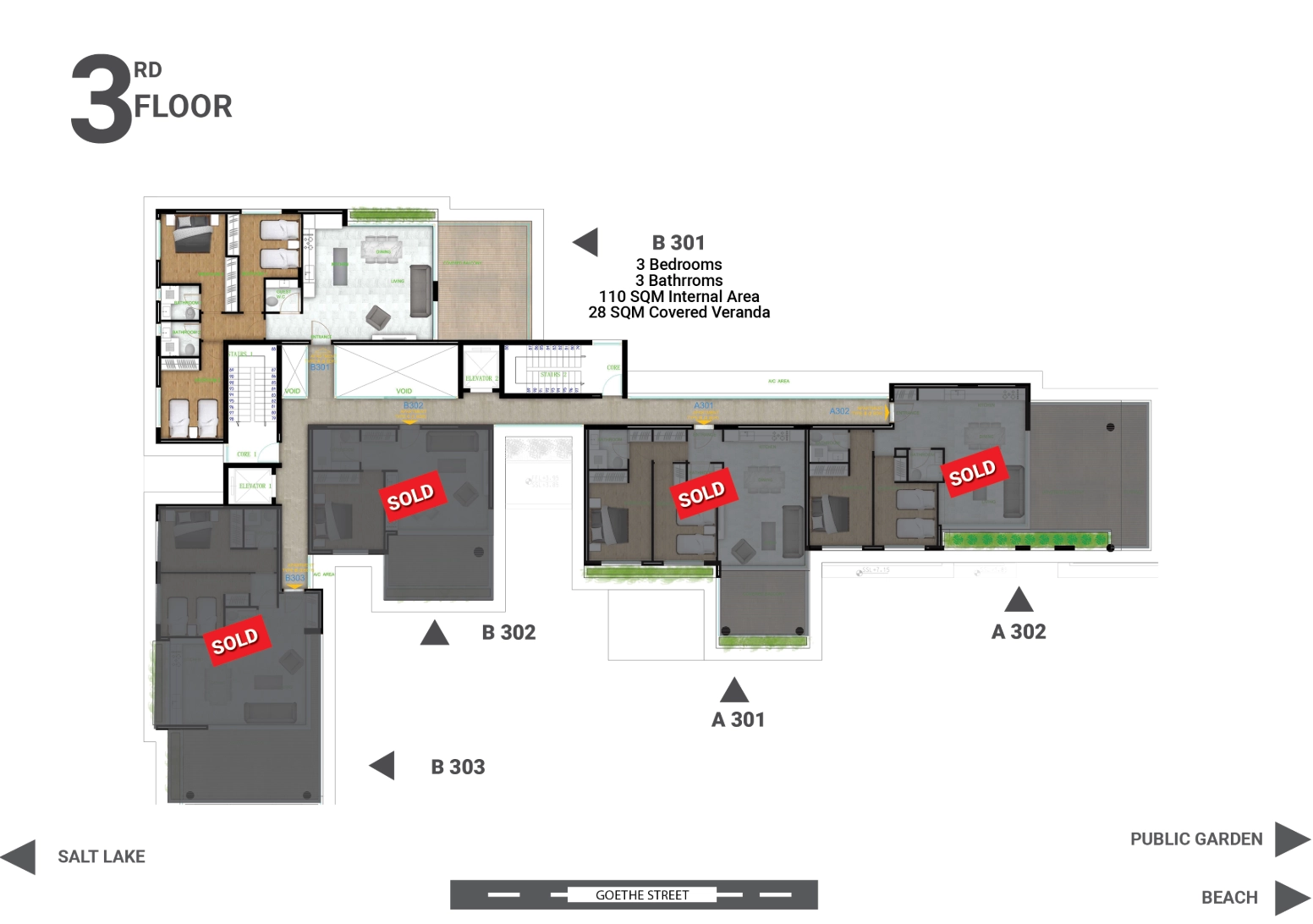 3 Bedroom Apartment for Sale