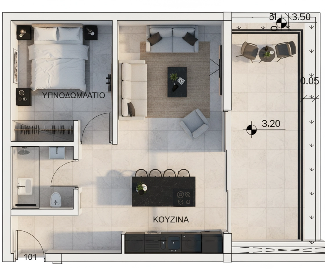 1 Bedroom Apartment for Sale in Limassol – Mesa Geitonia