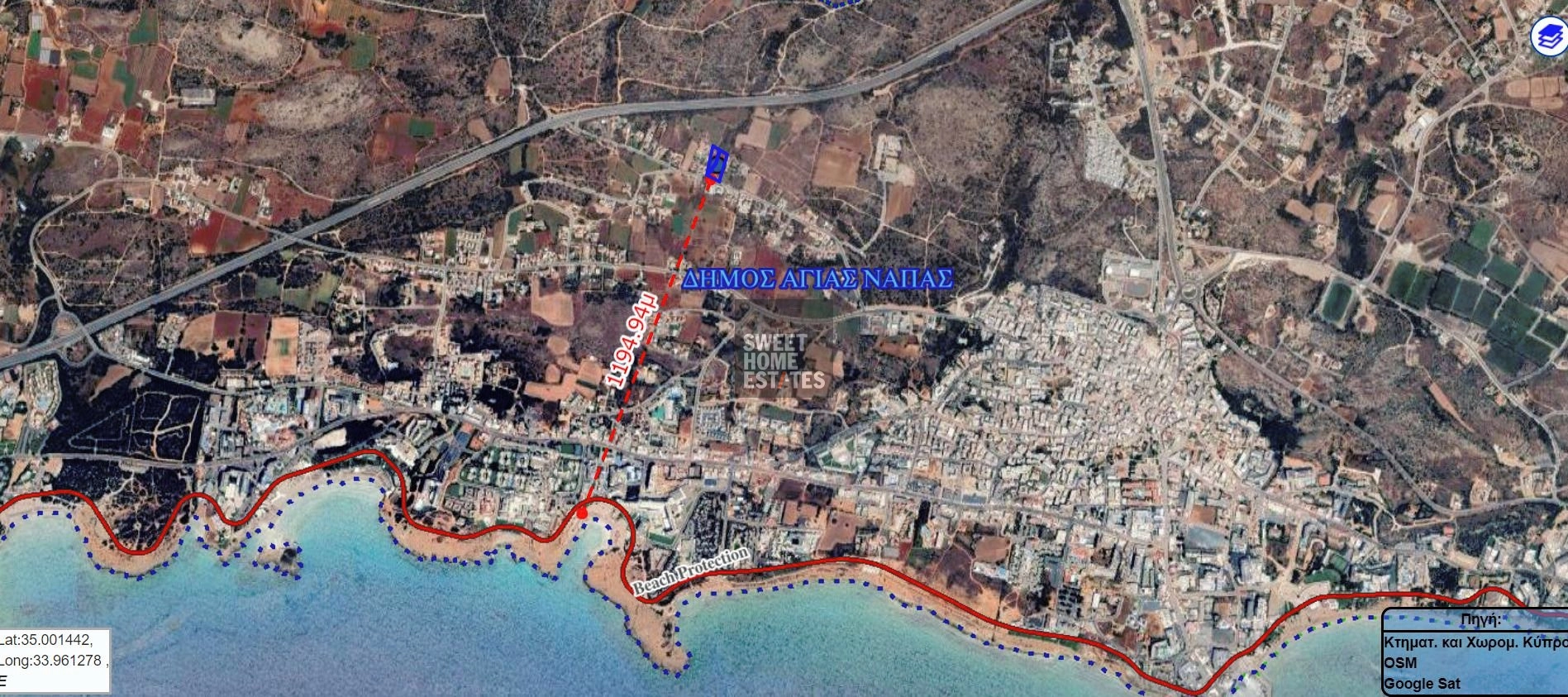 4,700m² Plot for Sale in Famagusta – Agia Napa