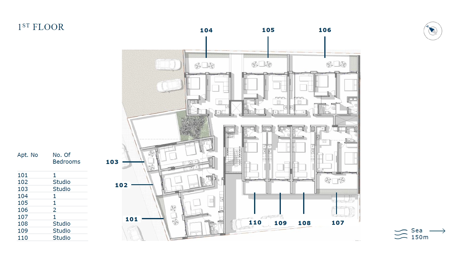 1 Bedroom Apartment for Sale
