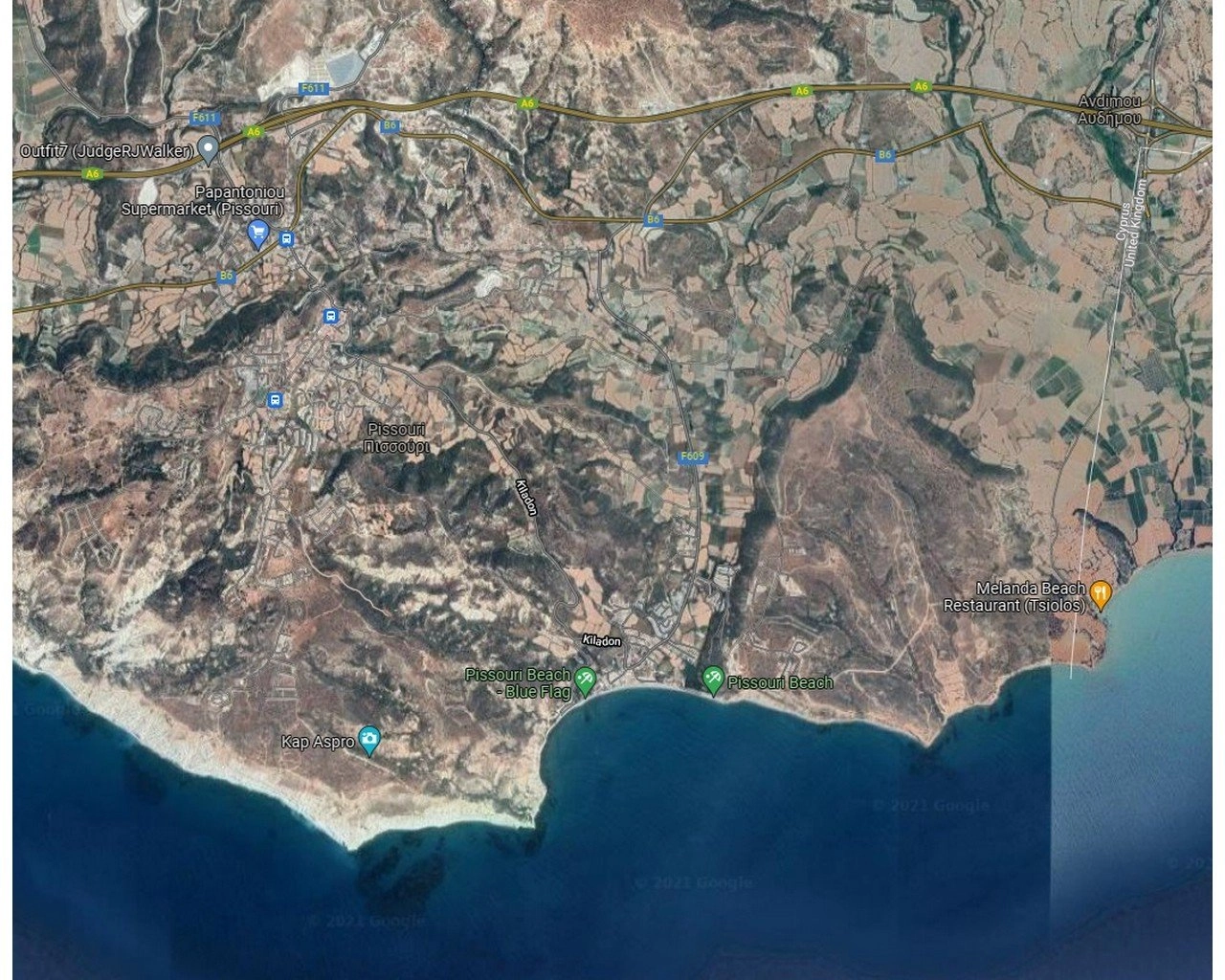 7,693m² Plot for Sale in Pissouri, Limassol District