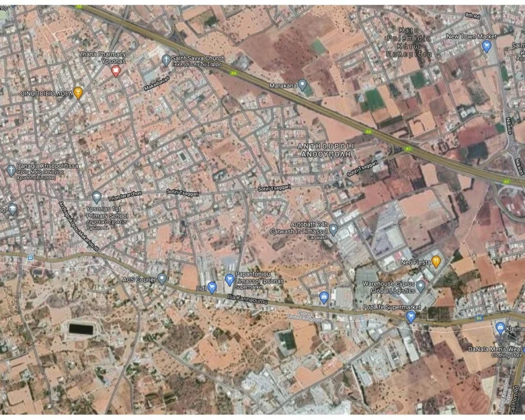 1,362m² Plot for Sale in Ypsonas, Limassol District