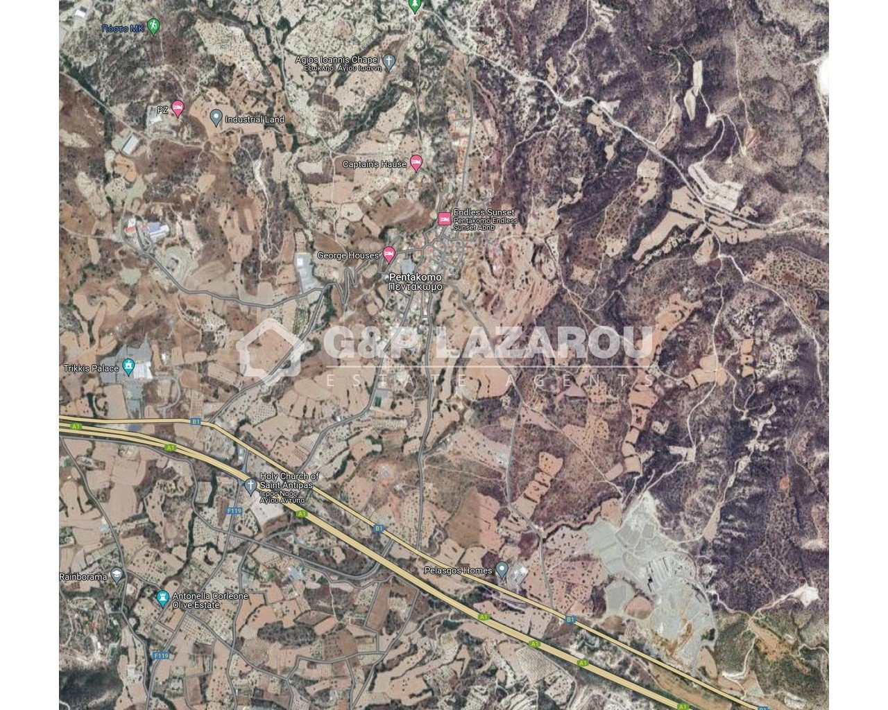 2,676m² Plot for Sale in Pentakomo, Limassol District