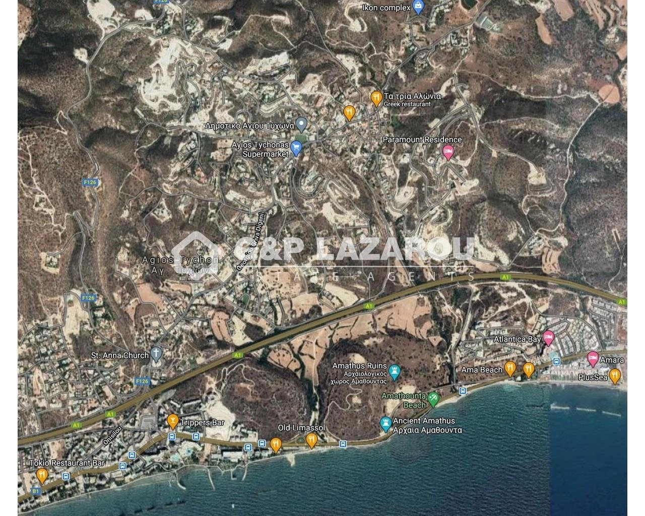 1,013m² Plot for Sale in Agios Tychonas, Limassol District