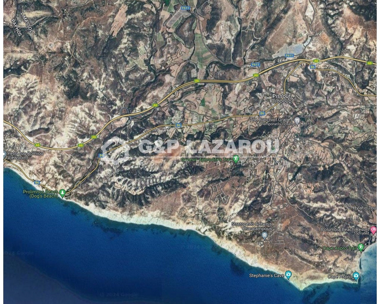 37,767m² Plot for Sale in Pissouri, Limassol District