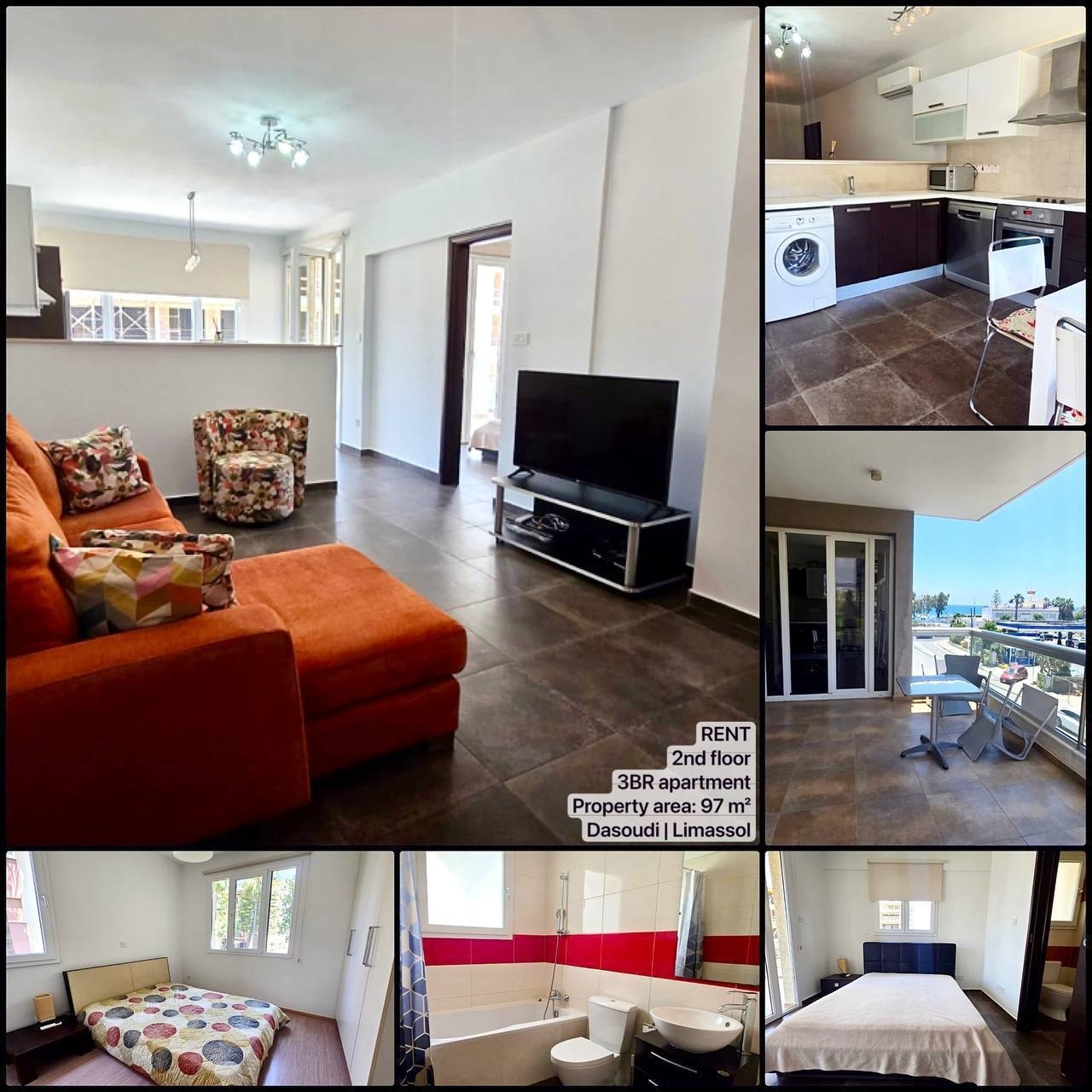 3 Bedroom Apartment for Rent in Limassol – Tsirion