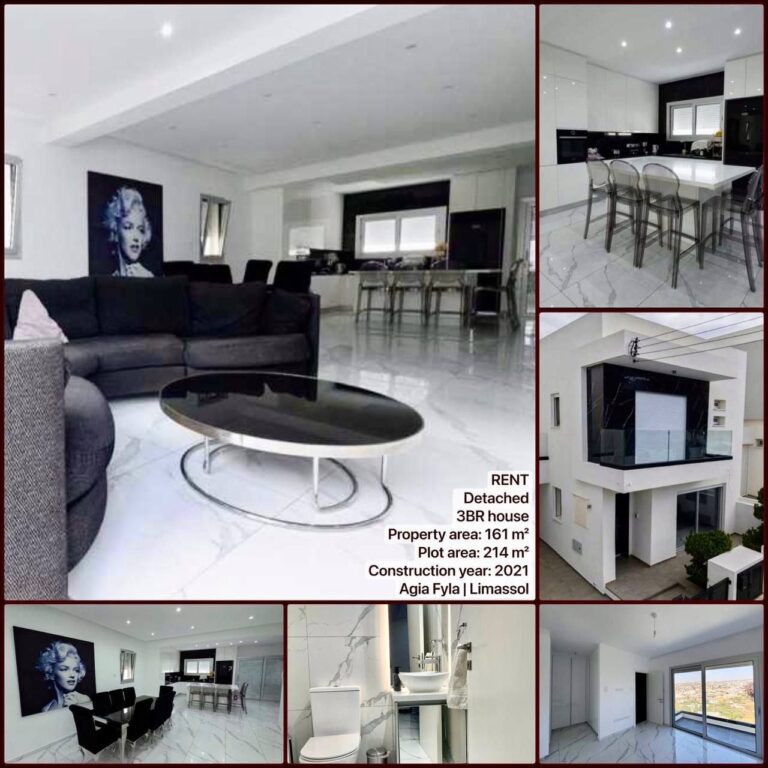 3 Bedroom House for Rent in Limassol – Agia Fyla