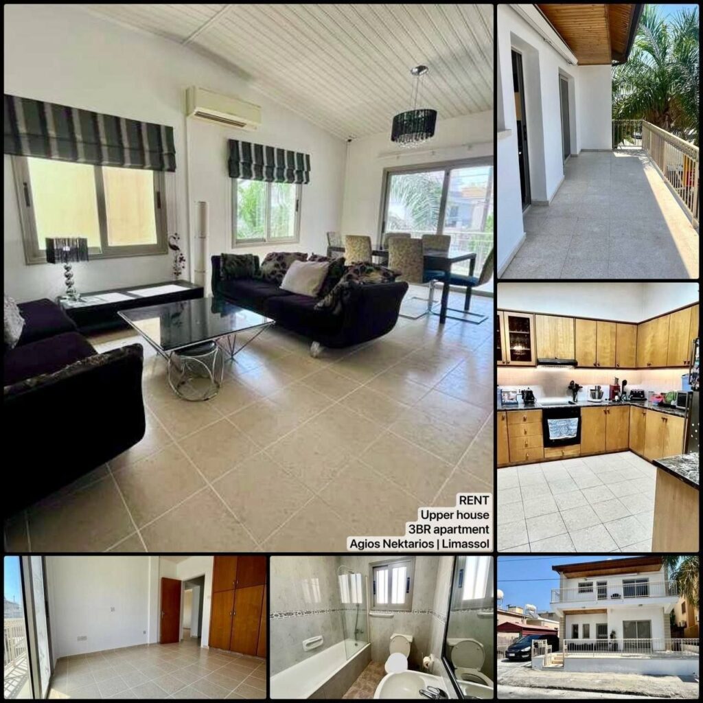 3 Bedroom Apartment for Rent in Limassol – Agios Nektarios