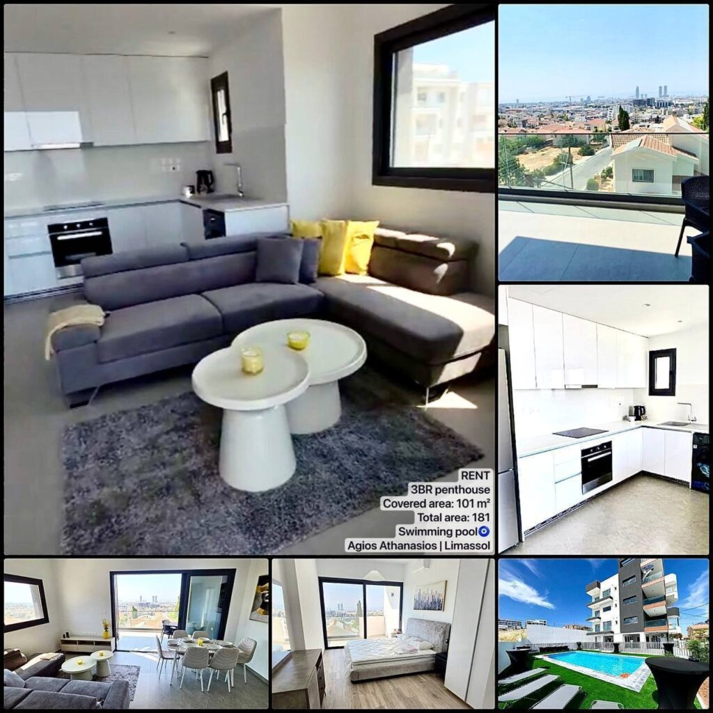 3 Bedroom Apartment for Rent in Limassol – Agios Athanasios