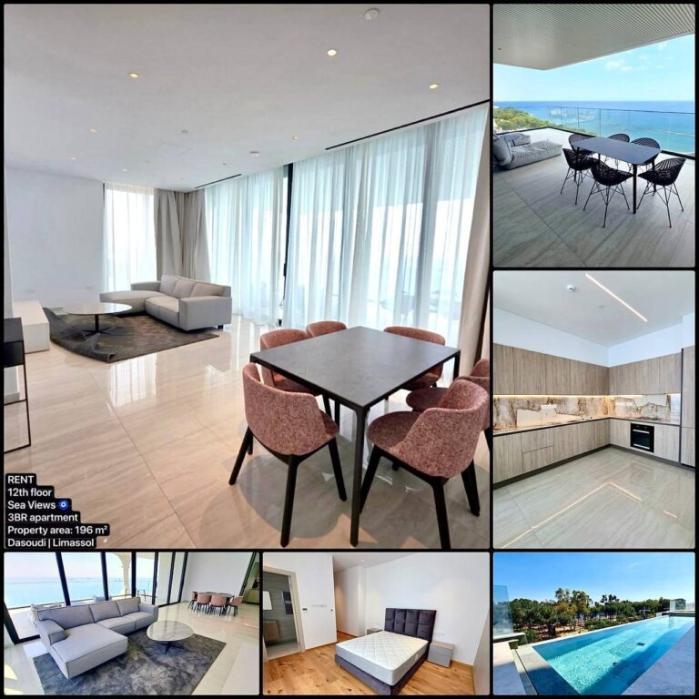 3 Bedroom Apartment for Rent in Limassol – Tsiflikoudia