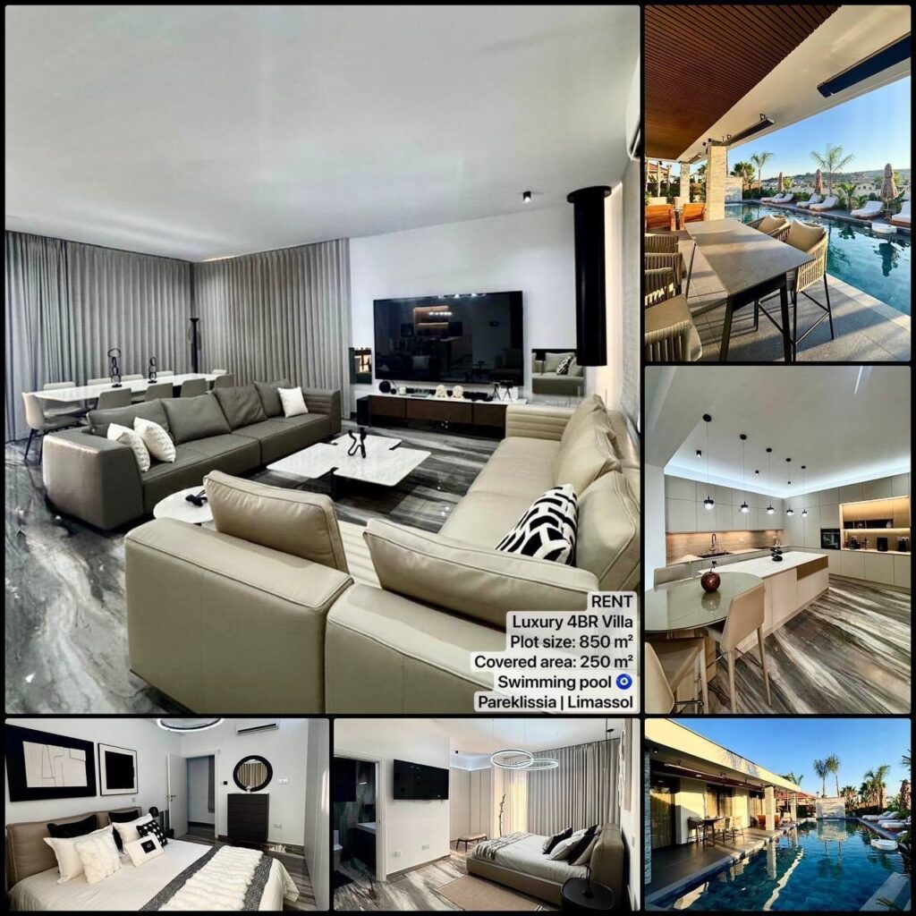 4 Bedroom House for Rent in Parekklisia, Limassol District