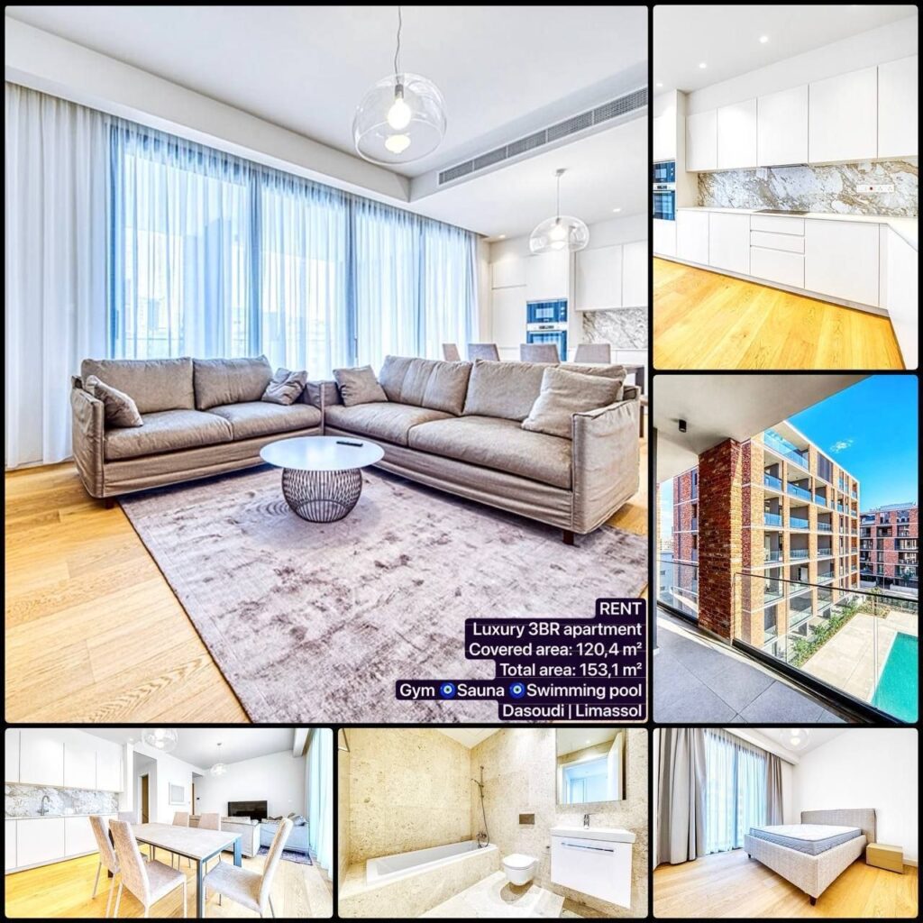 3 Bedroom Apartment for Rent in Limassol – Tsiflikoudia
