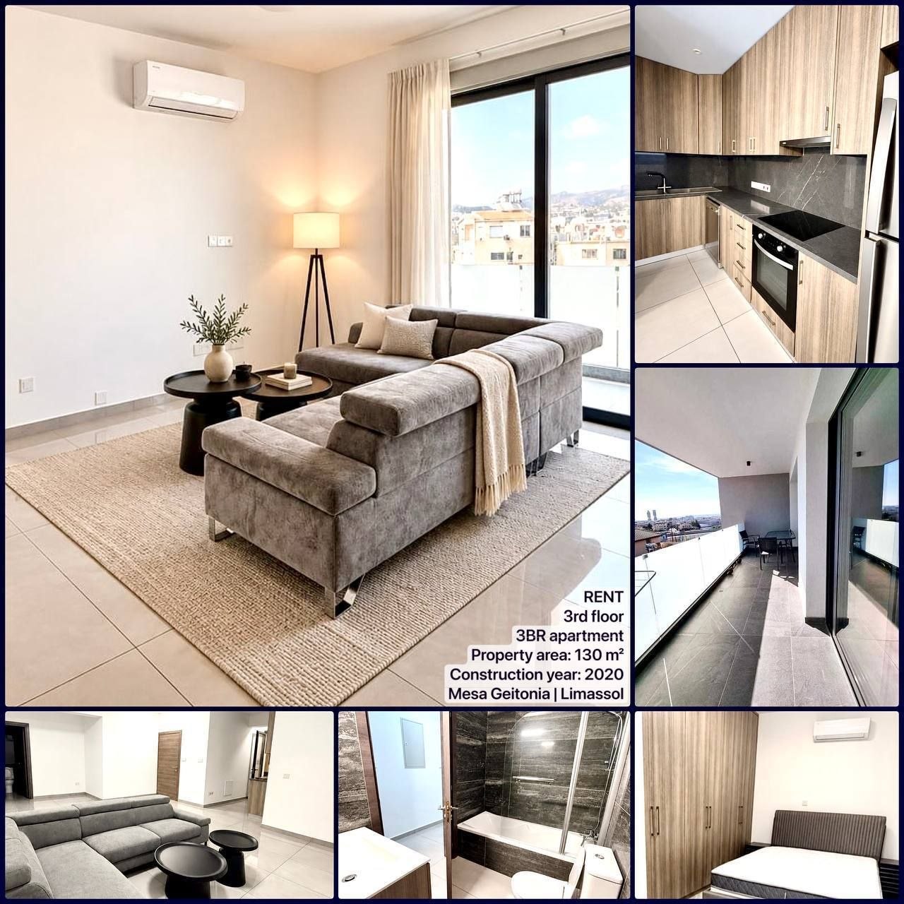 3 Bedroom Apartment for Rent in Limassol – Mesa Geitonia