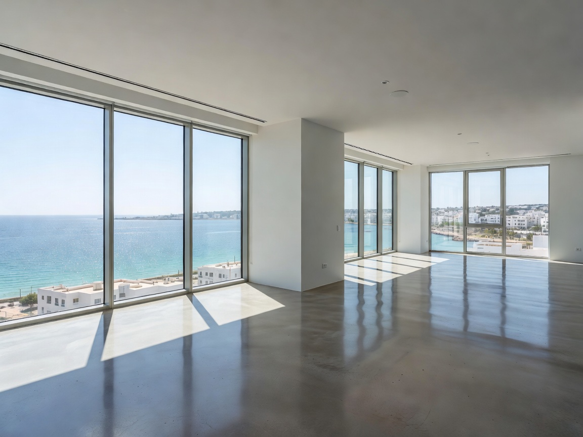 Bright empty open-plan office space available to rent in Limassol, Cyprus