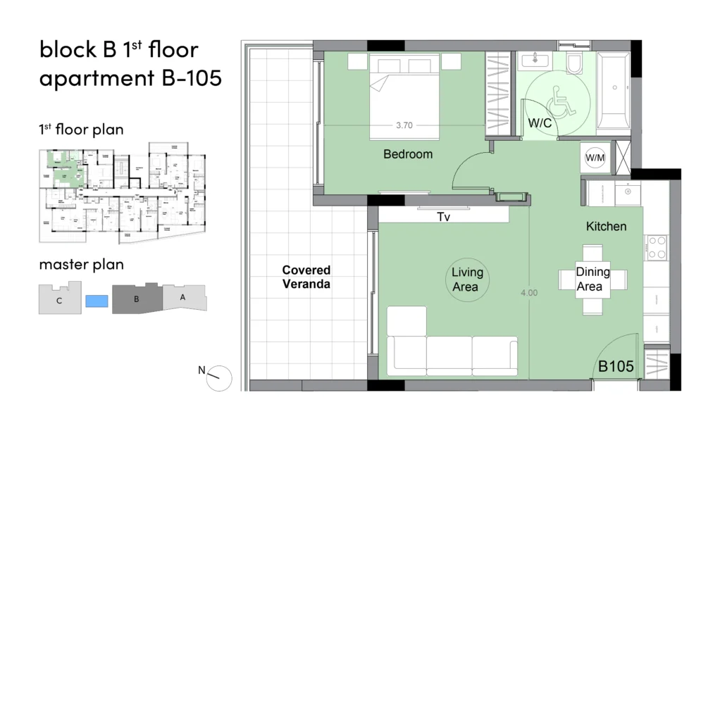1 Bedroom Apartment for Sale in Limassol – Agios Athanasios