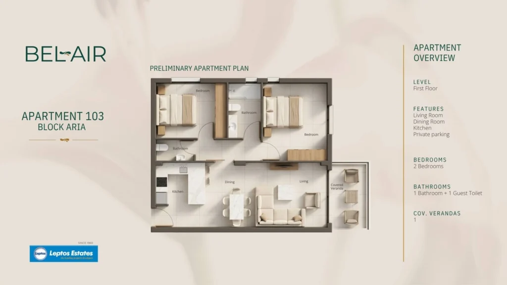 2 Bedroom Apartment for Sale in Geroskipou, Paphos District