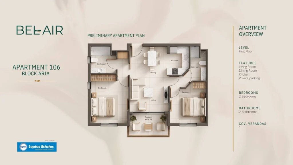 2 Bedroom Apartment for Sale in Geroskipou, Paphos District