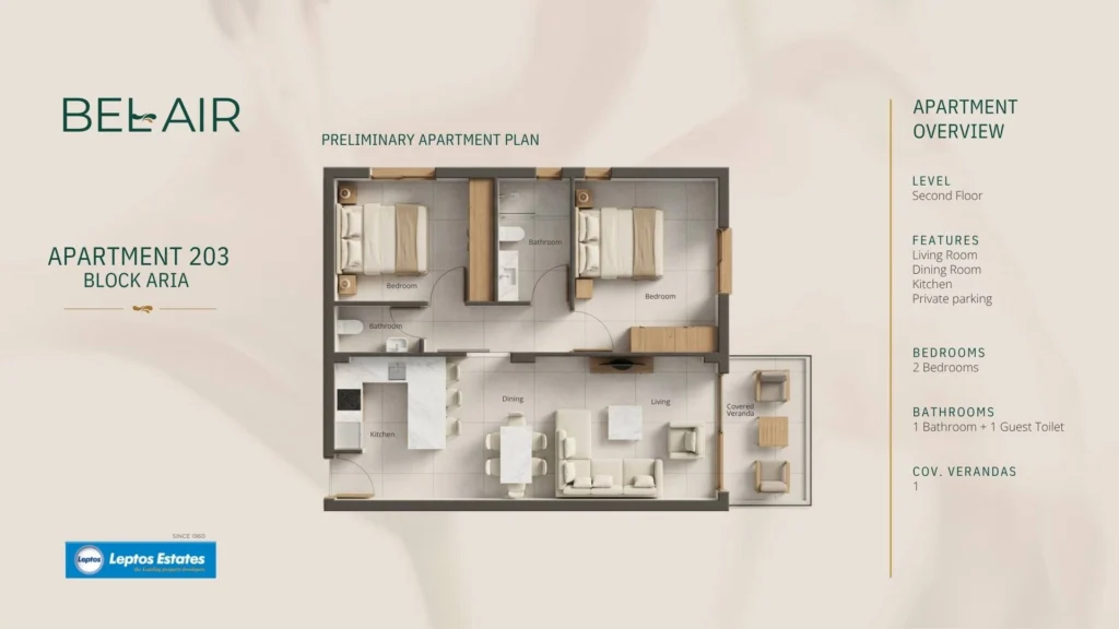 2 Bedroom Apartment for Sale in Geroskipou, Paphos District
