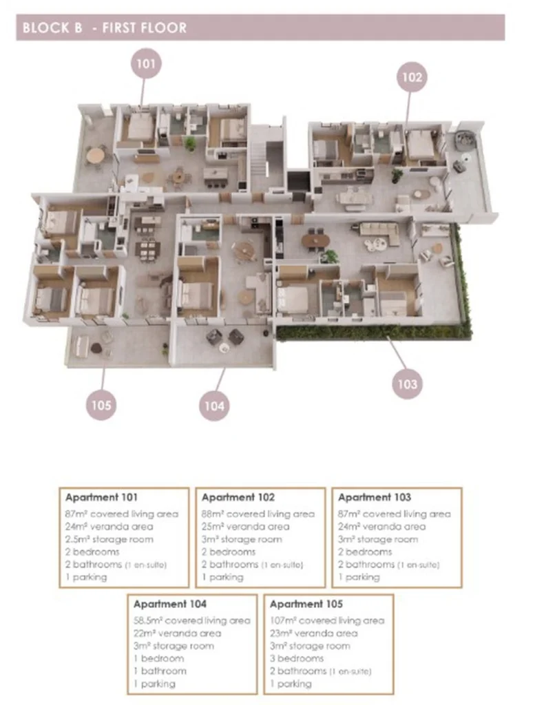 1 Bedroom Apartment for Sale in Aradippou, Larnaca District