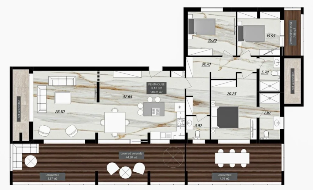 3 Bedroom Apartment for Sale in Limassol – Agios Athanasios