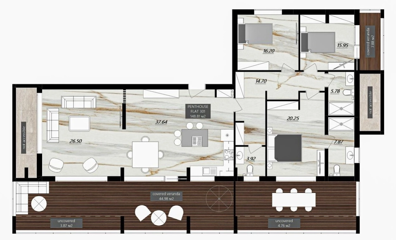 3 Bedroom Apartment for Sale in Limassol – Agios Athanasios