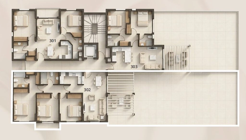 3-bed penthouse with roof terrace in Geroskipou, Paphos photo 15