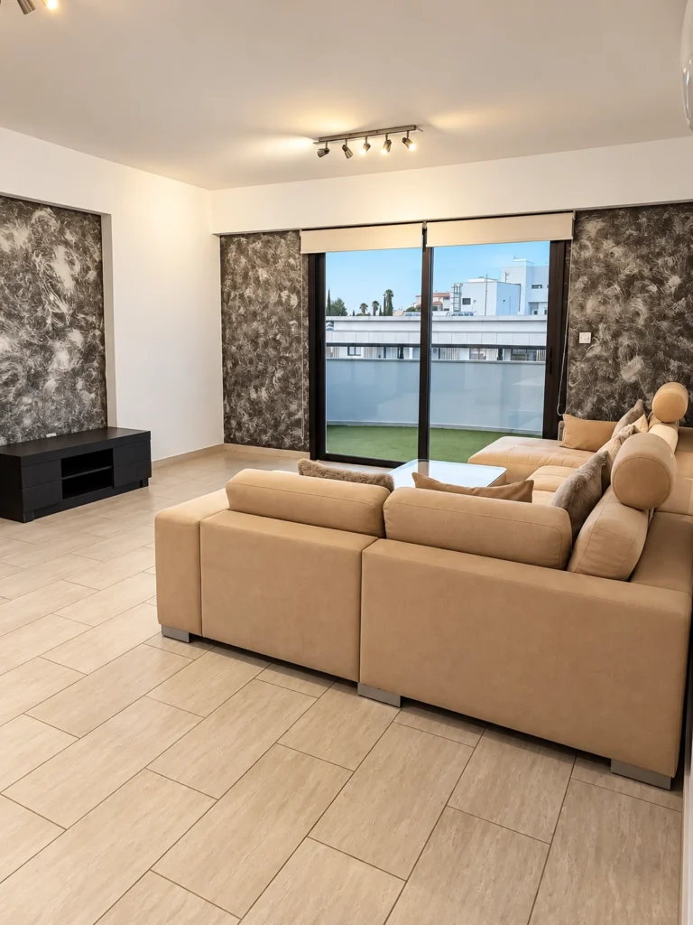 2-bed furnished penthouse for rent in Engomi, Nicosia