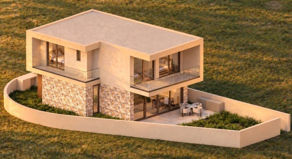 3-bed link detached villa with pool in Ayia Marinouda photo 2